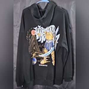 Warren Lotas x NBA Golden State Warriors Black Hoodie Size 4XL , XXXXL used, exc